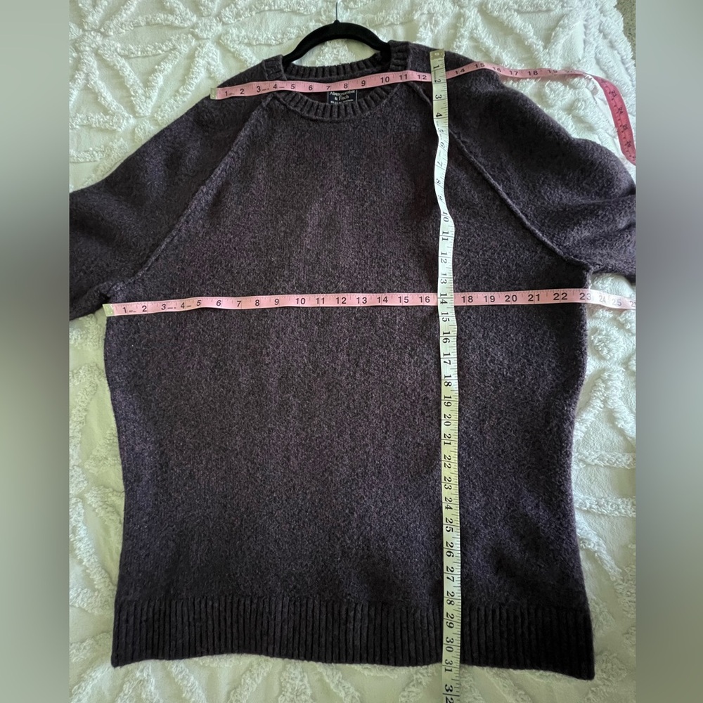 Abercrombie & Fitch Plum Purple Raglan Sleeve Classic Sweater Size XXL - Picture 8 of 10